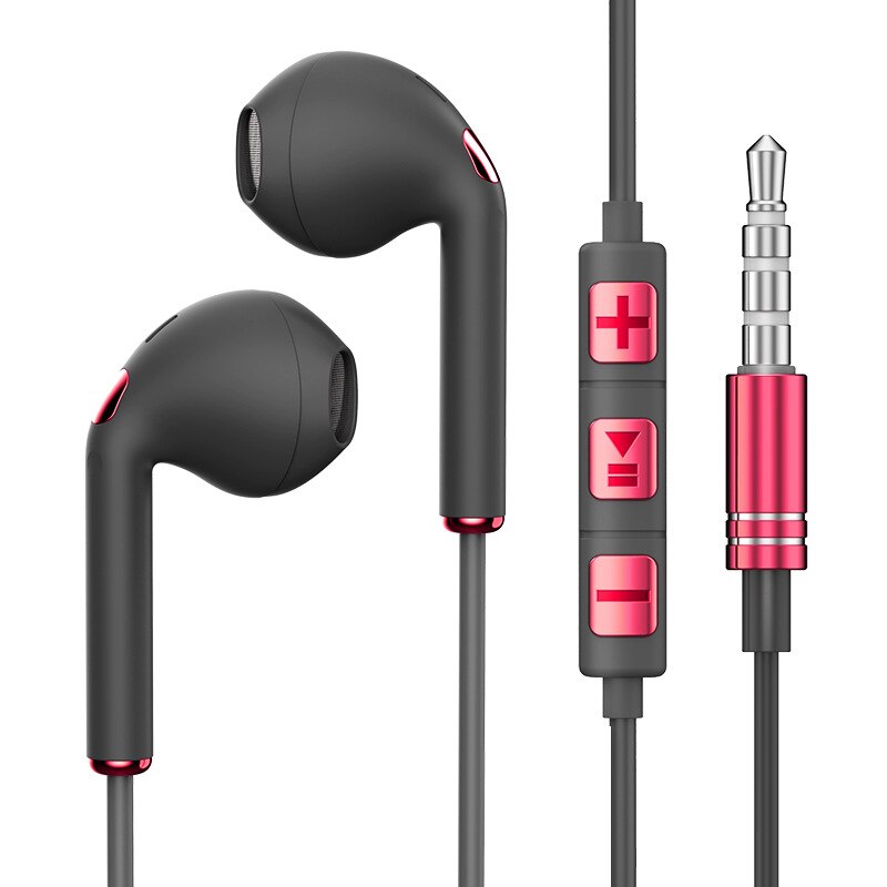 Eardeco Bedrade Mobiele Hoofdtelefoon Bass In Ear Hoofdtelefoon Met Microfoon Muziek Oortelefoon Oordopjes Stereo Sport Oortelefoon Headset Voor Telefoon: red-classical
