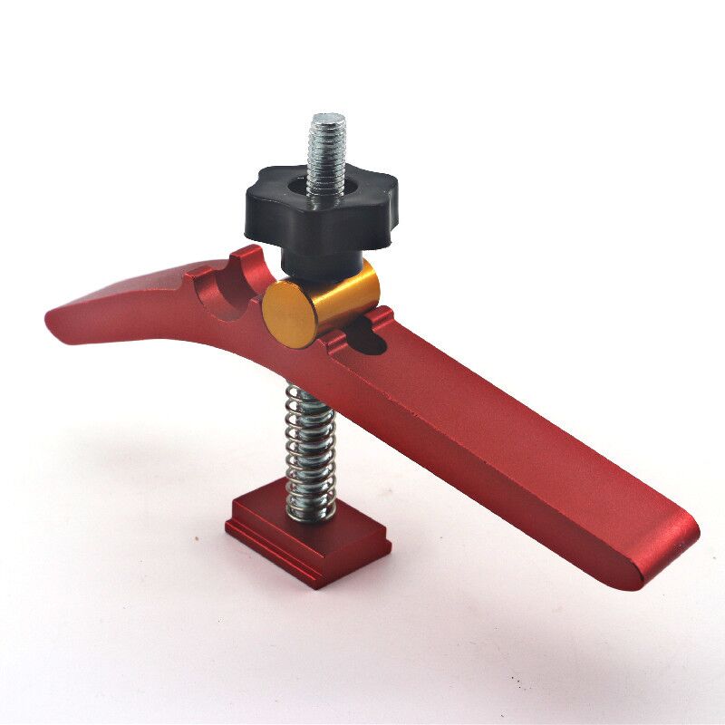 Pince à fente en T pour menuiserie, Kit de pinces pour planche à presser, multi-usages, limiteur de positionnement, dispositif de Clip d&#39;onglet: Rouge