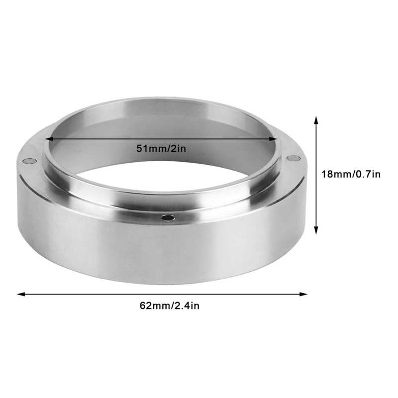 51Mm/53Mm/58Mm Koffie Doseren Ring Doseren Trechter Met Magnetische Vervanging Grijs Koffie Maken Gereedschap koffiezetapparaat Accessoire: Gray 51mm