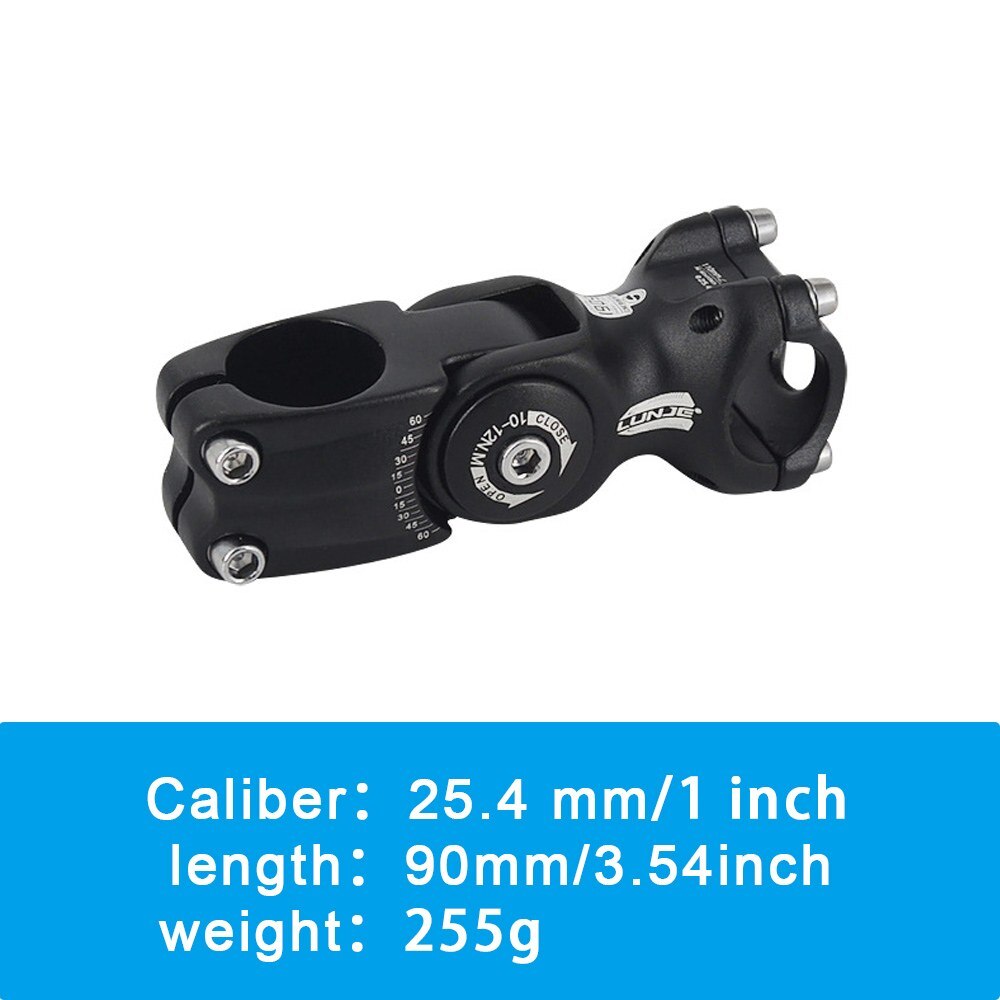 LUNJE Mtb lenker vorbau 60 Höer Erzähler für 1/1,25 zoll Lenker Vorbau für Straße Stadt-Fahrrad Fahrrad teil aufstieg Verlängerung: 25 4mm 90mm