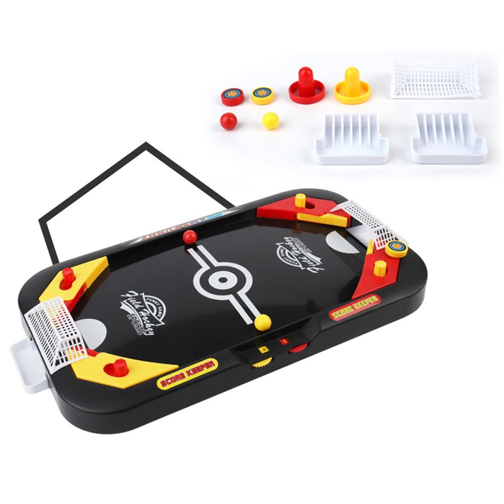 2 in 1 Eishockey Tabelle Spiel wettbewerbsfähig Spiel Mini FußBall Tisch Eltern-Art-Interaktive freundlicher Pädagogisches Spielzeug