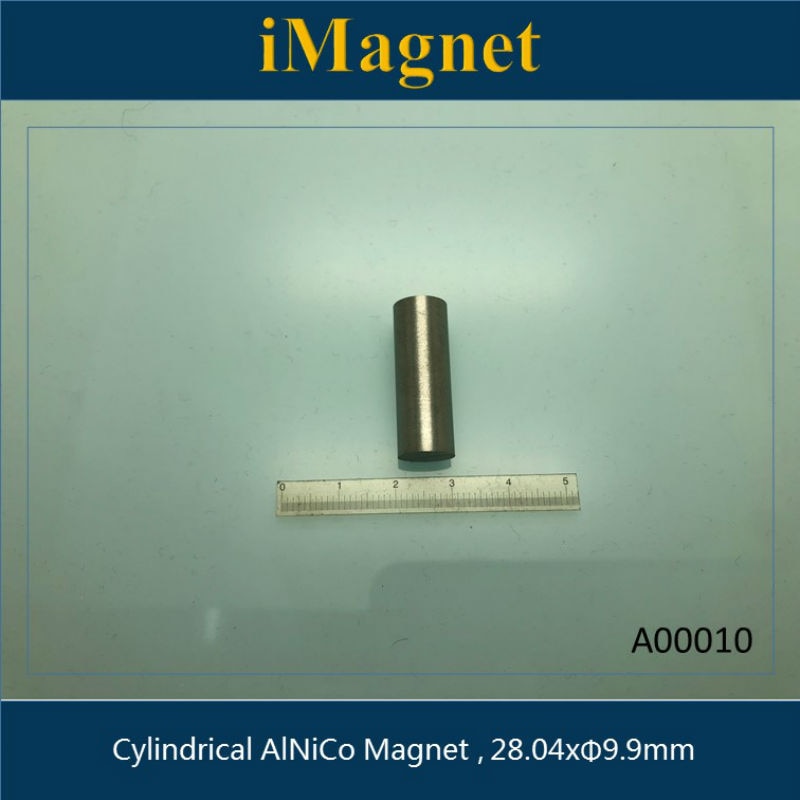 A00010 2 stks/partij Cilindrische AlNiCo magneet, 28.04xD9.9xmm, Custom magnetische staal AlNiCo magneet, Cilindrische magneet