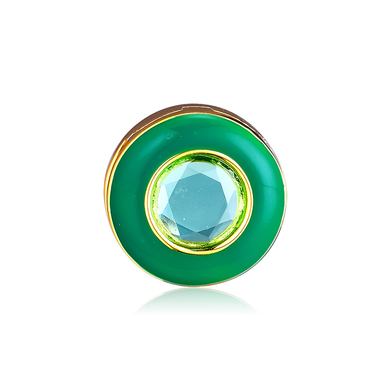 Reflexions Radiant Green Circle Clip Beads for Silver 925 Charms Bracelets Women Reflexions Golden Shine Bead for Jewelry Making