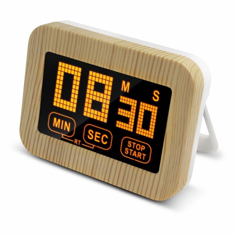 Touch Screen Luminous Kitchen Timer LCD Display Magnetic With Stand Timer Luminous Loud Alarm Digital Study Timer