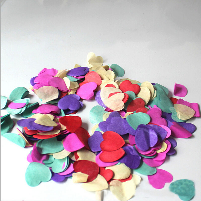 1000 stk/pakning flerfarvet glans romantik gnistre kærlighed hjerte bryllupsfest konfetti borddekoration fødselsdagsfest dekoration