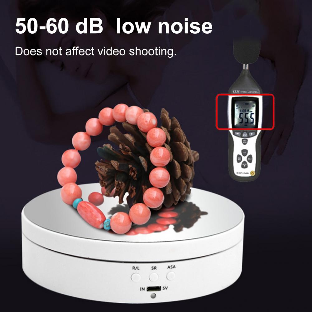 Electric Rotating Table Adjustable Three-Gear Speed Turntable Round Display Holder Stand Intelligent Charging Kitchen Cake Tools