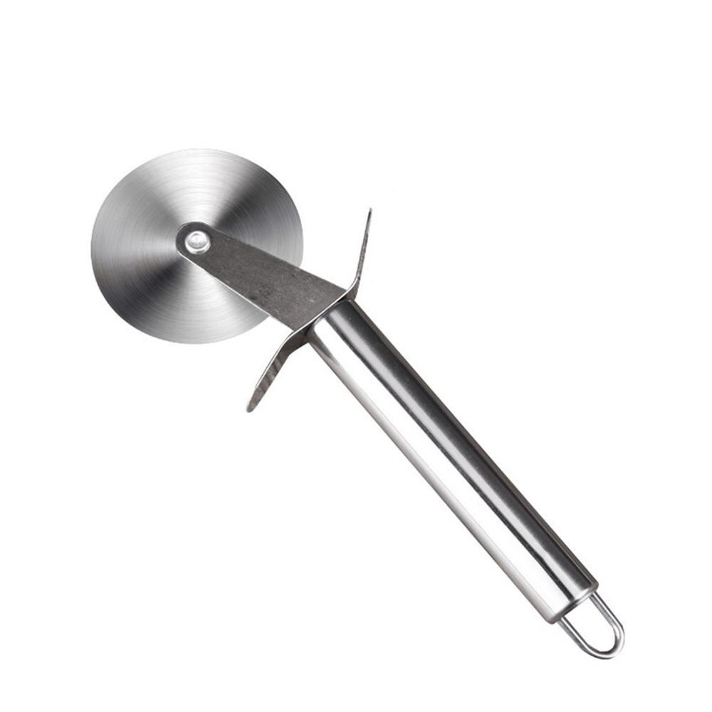 Cuchillo redondo para Pizza de tamaño pequeño, cuchillo para repostería de acero inoxidable, utensilios de cocina para hornear, cuchillo para rueda de pastel