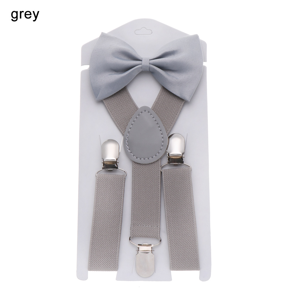 Kids Elastic Suspenders Bow Tie set Matching Tuxedo Suit Unisex Boy Girl Bowtie Wedding Costume Adjustable Y-Back Brace Belt: army green