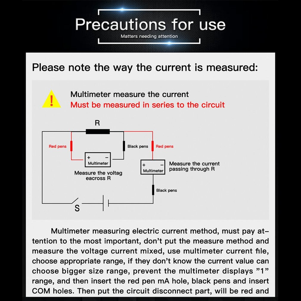 AN113B 6000 Count Multimeter Tester Fully Intelligent Automatic Range Digital Multimeter Transistor Voltmeter
