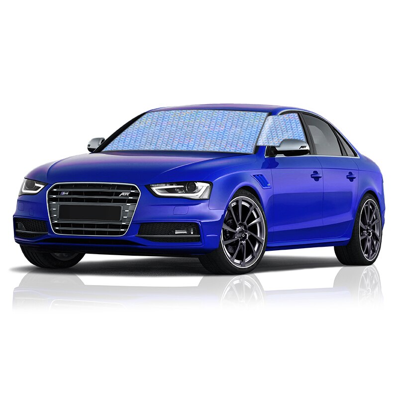 Car Front Window Sunshade Windshield Foldable Sun Blocker Visor Cover Protection Heat Insulated Sunscreen Waterproof Cover: Two compartment car