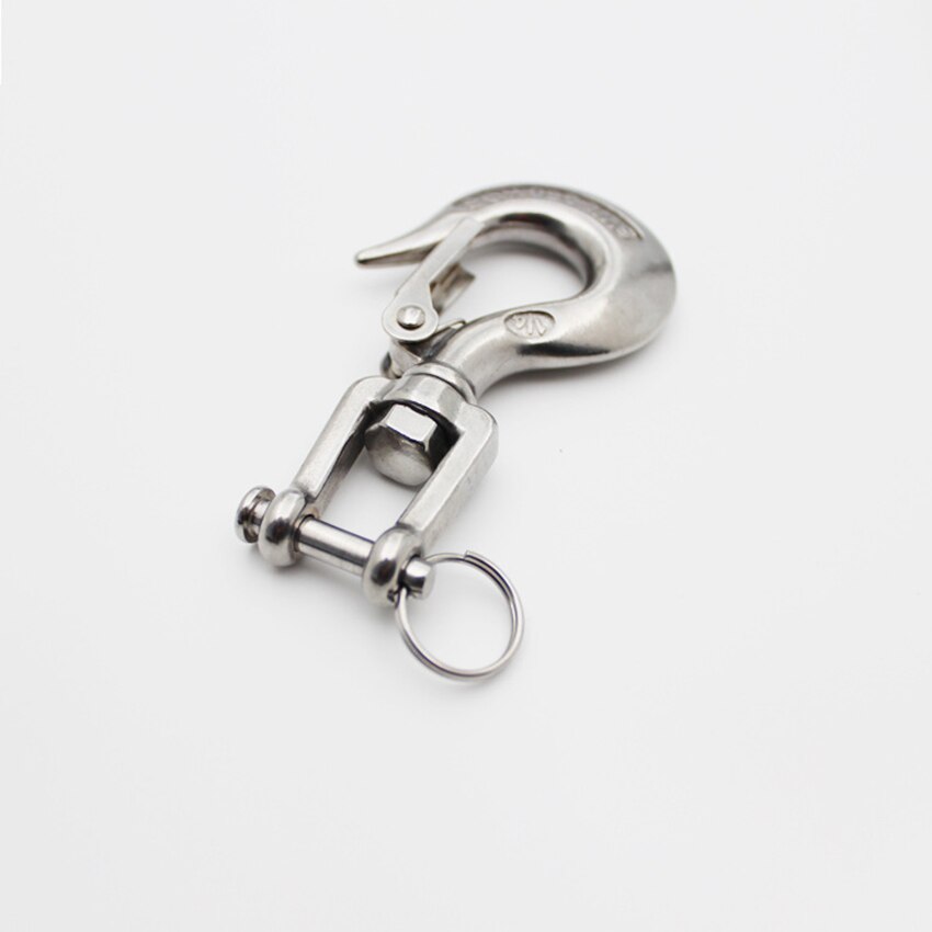304 Stainless Steel Self Locking Swivel Hook Heavy Duty Swivel Eye Lifting Hook Rigging, Working Load 150/350/ 650/1000/1500KG