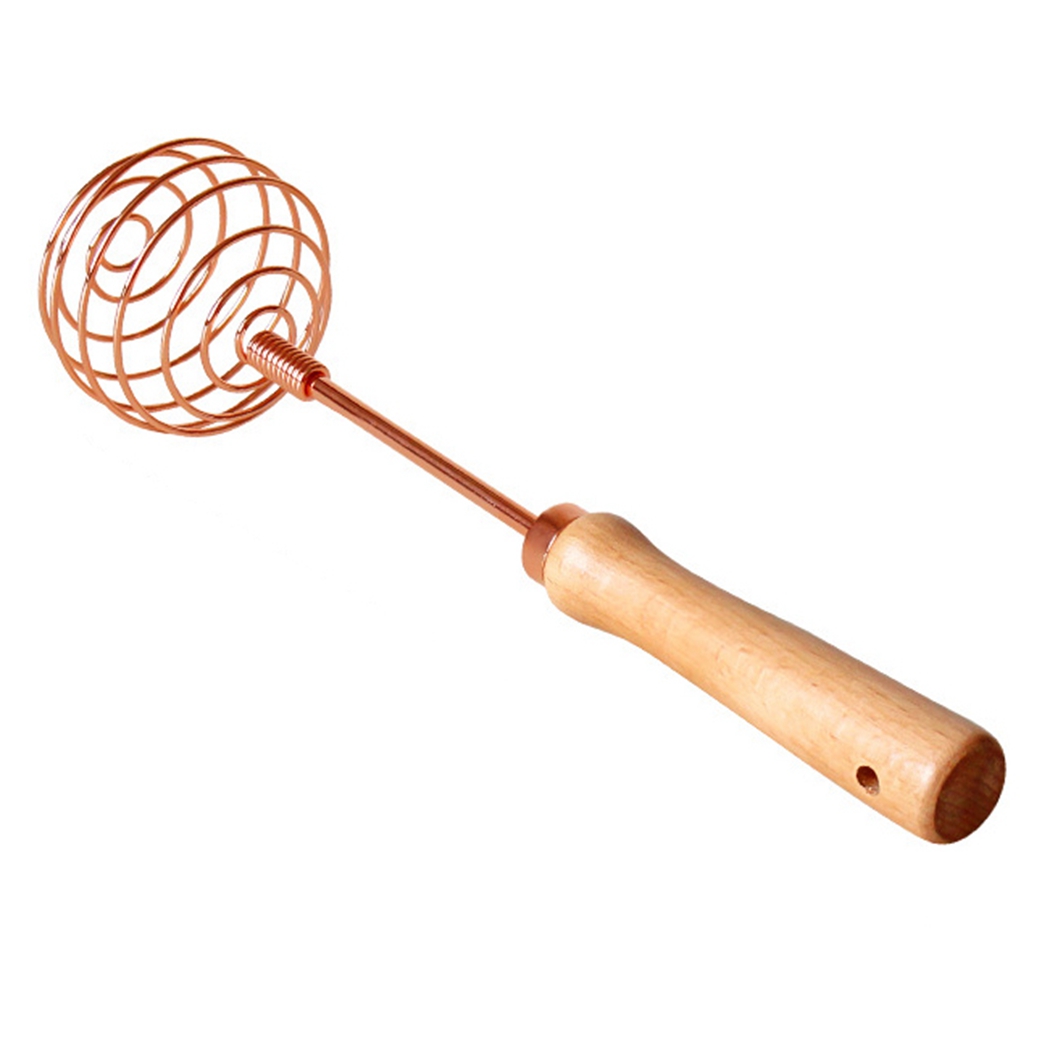 Licht Luxus Rose Gold Ei Rührgerät Schneebesen Buche Holz Griff Edelstahl Spirale Manuelle Schneebesen Küche Zubehör Kochen Werkzeuge: Ursprünglich Titel