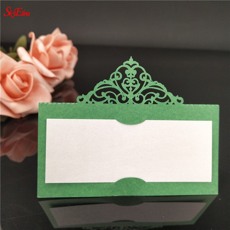 50pcs Party Table Name Wine Guest Place Cards Table Place Cards Favor Decoration Wedding Supplies Seating Decoration 8ZSH873: Dark Green