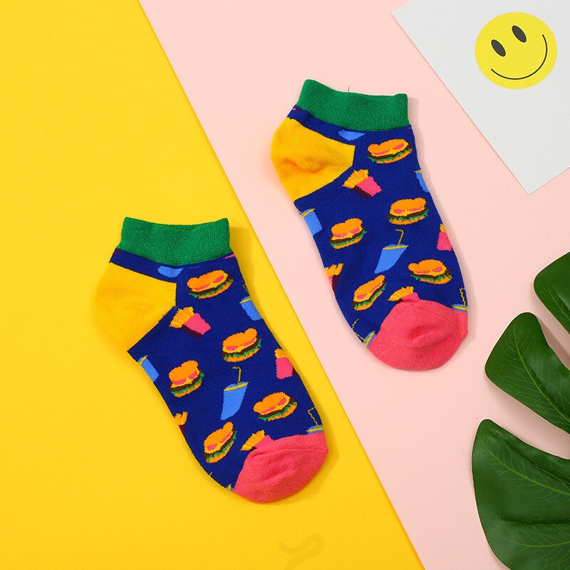 Novelty Food Pattern Socks - Funny Kawaii Cotton Casual Crew Socks for Kids: 6