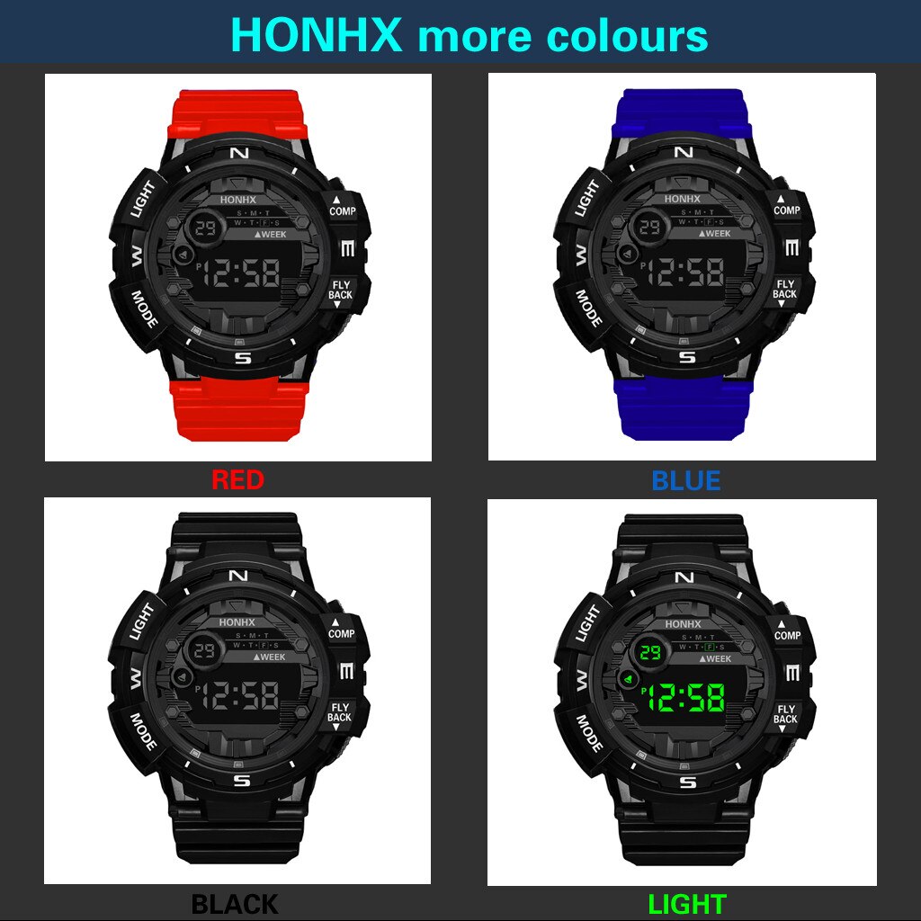 Horloges Luxe Heren Horloges Digitale Led Horloge Datum Sport Horloge Mannen Outdoor Elektronische Horloge Relogio Masculino