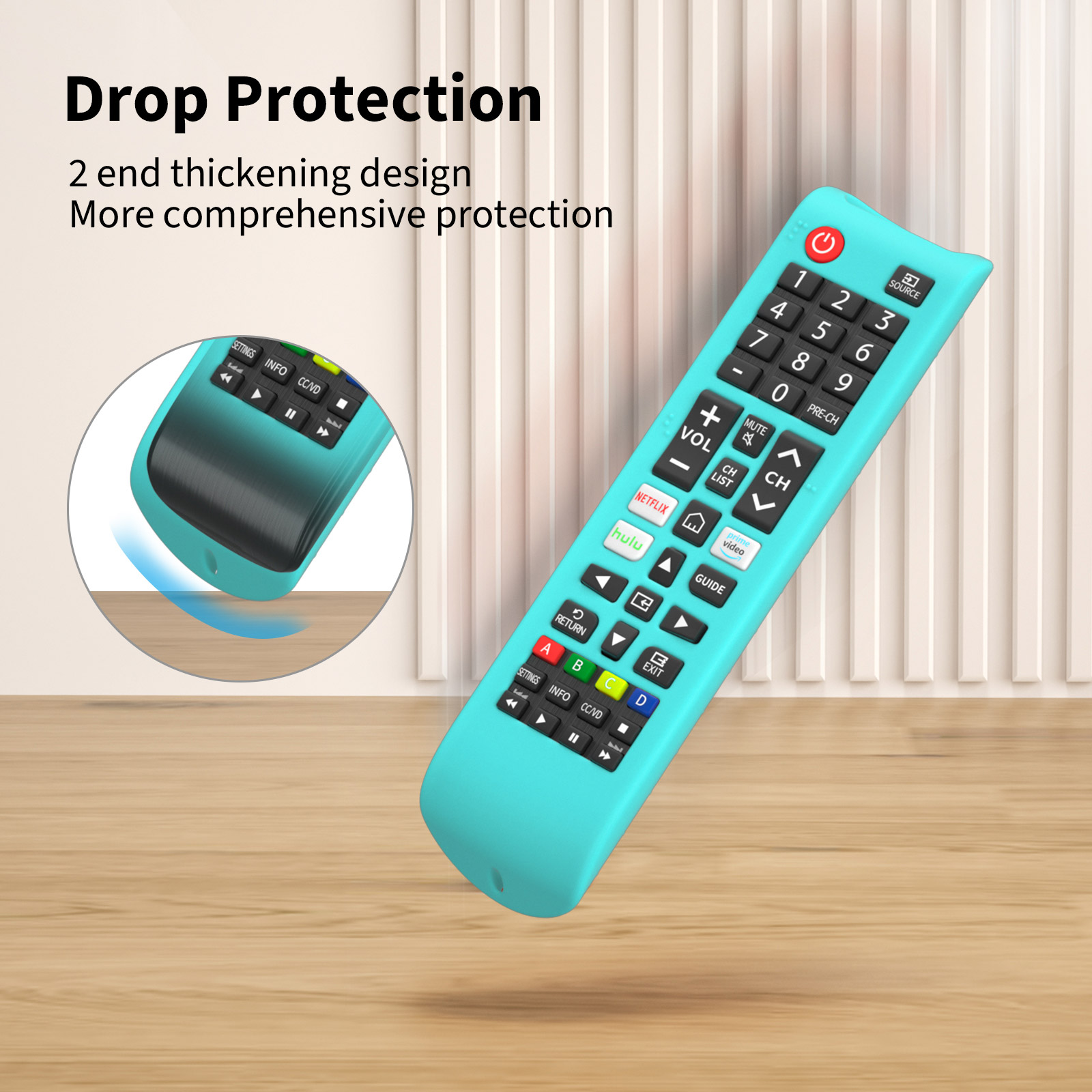 Funda de silicona para mando a distancia, funda antideslizante para mando a distancia Samsung Smart TV, funda protectora para mando de BN59-01315