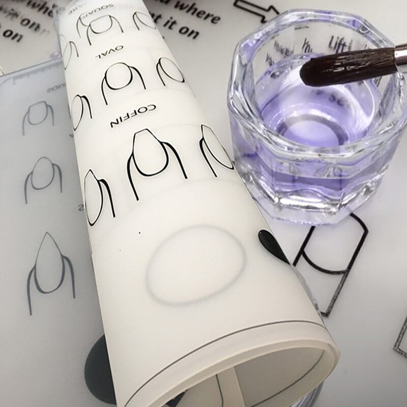 Nagel Kunst Acryl Silikon matt Nagel Praxis Arbeitsbereich Platte Tisch Abdeckung PadSalon Manikübetreffend Monomer Flüssigkeit Professionelle Werkzeug