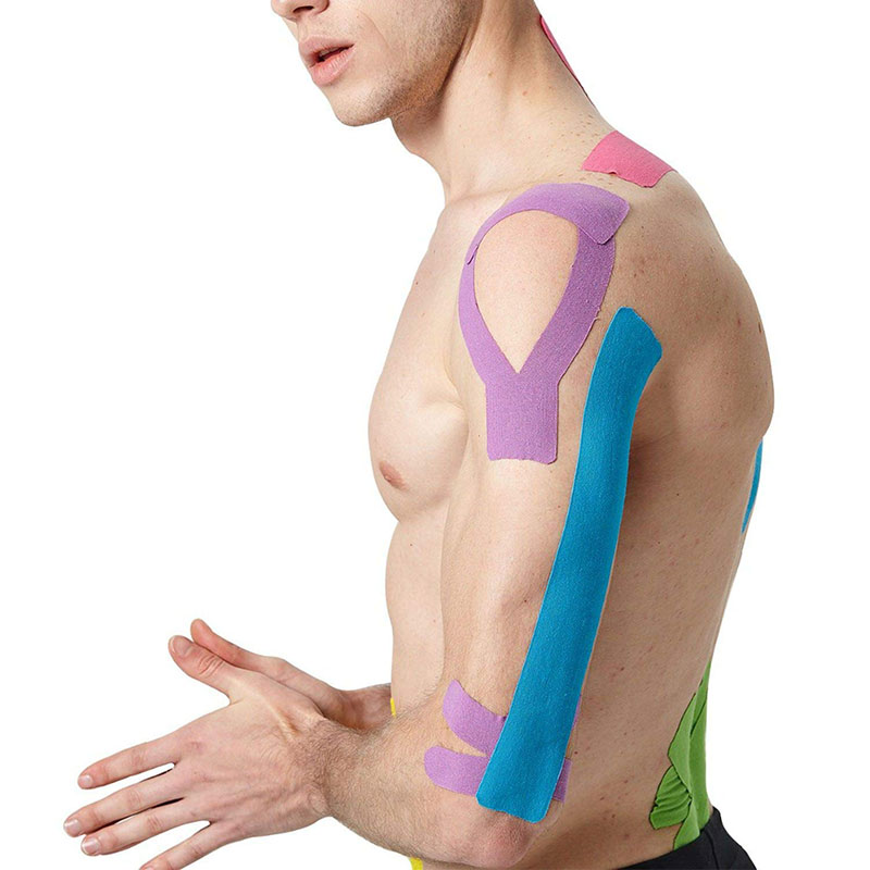 Sports elastik bånd sikkerhed elastoplast fitness tape kinesiologi tape genopretning muskel smertelindring pude knæ skulder ryg nakke