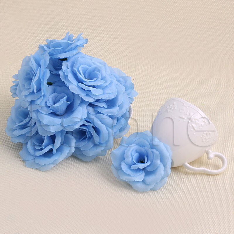 20Pcs Roses Artificial Silk Flower Heads DIY Small Bud Party Wedding Home Decor CORD: LB