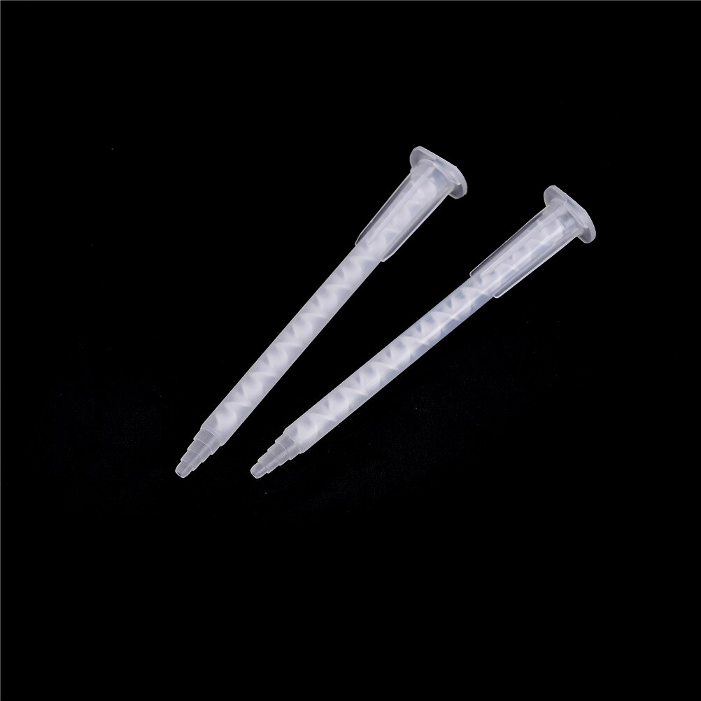 10Pcs Polypropylene Mixing Tube Nozzle Epoxy Resin Tool Dispenser Static Mixer Nozzles MA5.4-17S AB Glue Mixing Head
