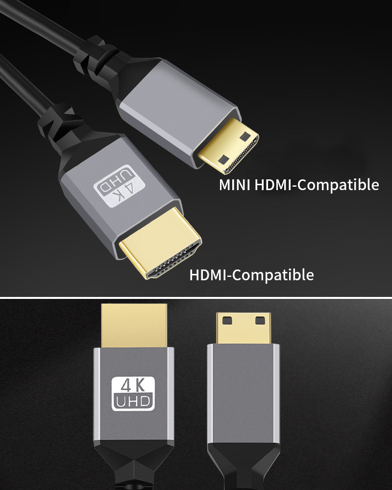 4K @ 60HZ 0,5-2,4 M Compatible con HDMI a HD/MINI HD/Micro HD/extensión en espiral Cable espiral Flexible Cable de enchufe macho a macho para HDT