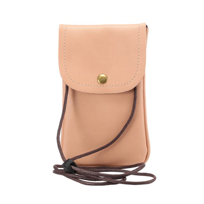 Phone Wallet Purse Shoulder Bag 5.7inch Crossbody Bags for iPhone X 11 Pro 7Plus handbag Scalable Strap Card Slot Phone Bag Case: Light Pink