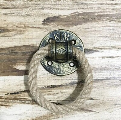 1.26 '' vintage ringskuffer knopper hamp reb sort bronze garderobe skab trækskab knapper håndtere møbler hardware: Antik bronze