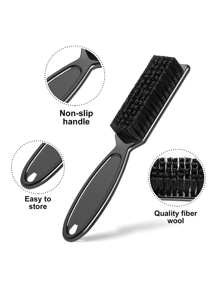 Ensemble de brosses de barbier pour hommes, plumeau pour le visage, ensemble de barbe, brosse à cheveux cassés, brosse ronde de coiffure pour le cou