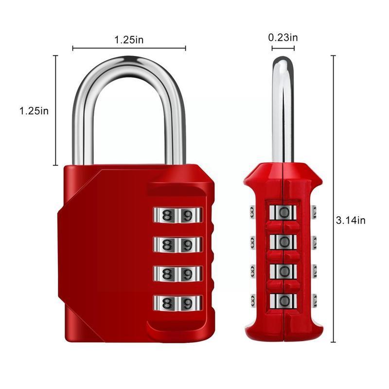 Combination Lock 4 Digit Anti Rust Padlock Set Outdoor Gate Padlock Lock Storage Weatherproof G6n1