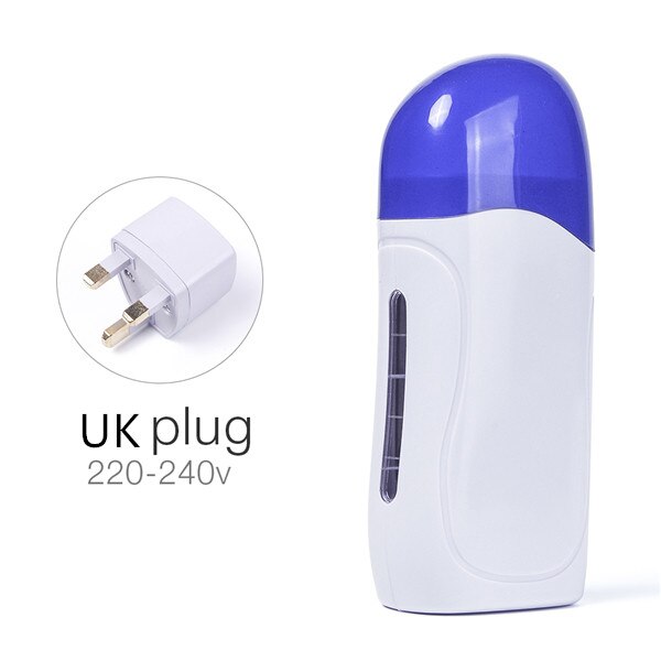 Macchina professionale di depilazione della cera depilatoria singola tenuta in mano con il rotolo portatile dell'epilatore della spina ue/usa sul riscaldatore depilatorio: blu UK