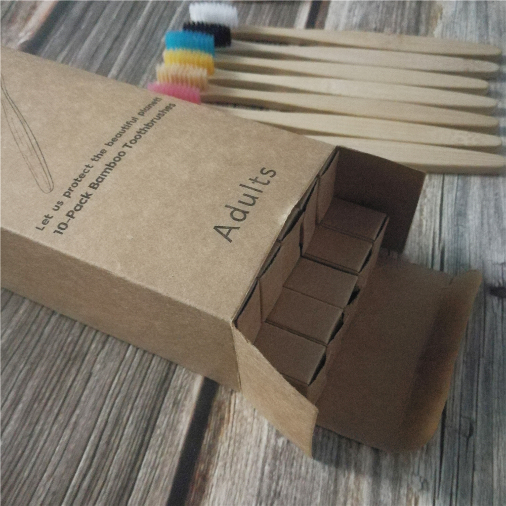 40 Pack Zahnbürste Umweltfreundliche Regenbogen Bambus Weiche Fibre Zahnbürste Biologisch Abbaubar Zähne Pinsel Solide Bambus Griff Zahnbürste