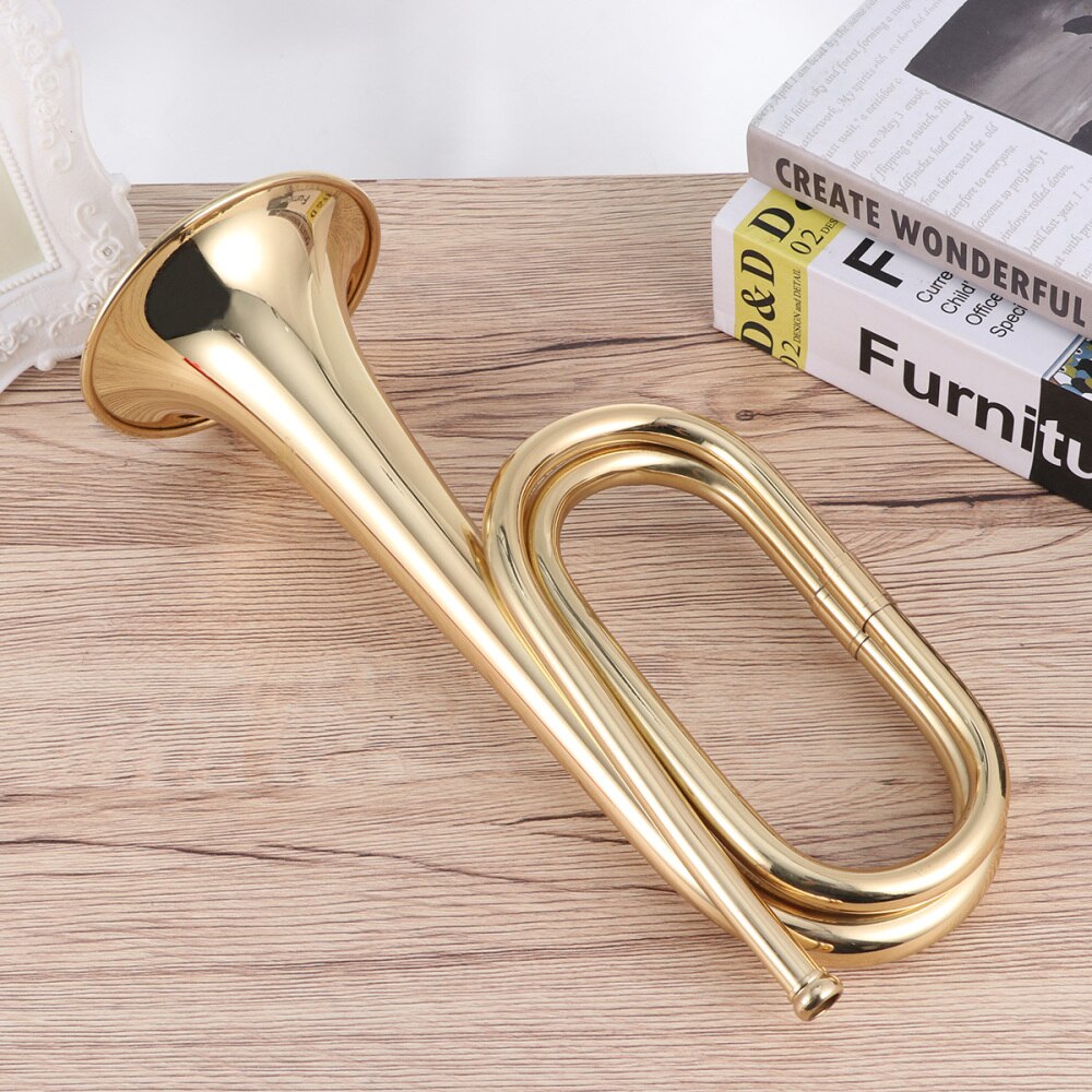 1Pc Trumpet Student Trumpet Flat Trumpet Brass Instruments Bugle Trumpet for Outdoor: Default Title