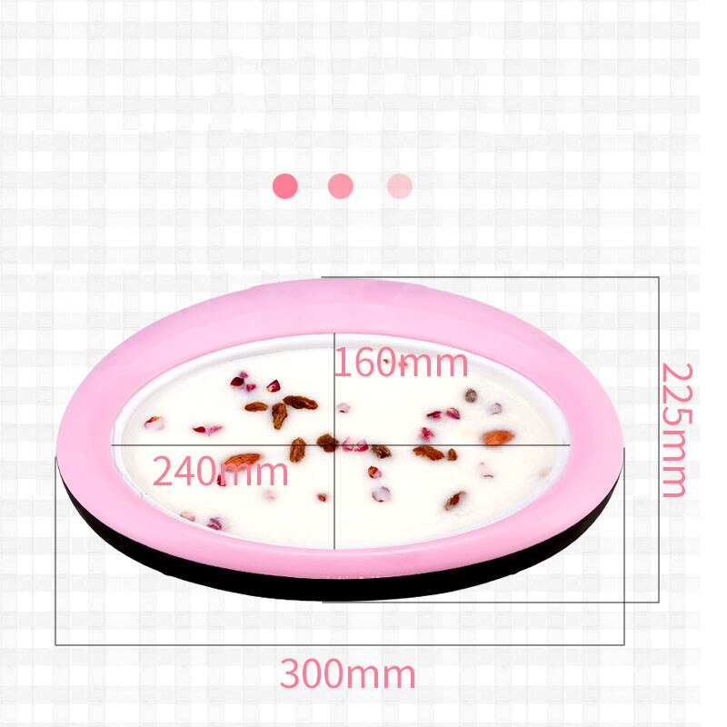 Mini Ice Cream Maker Cartoon Fried Ice Machine Fried Yogurt Machine Pan Home Stir Yogurt Machine with 2pcs Fried Ice Shovel