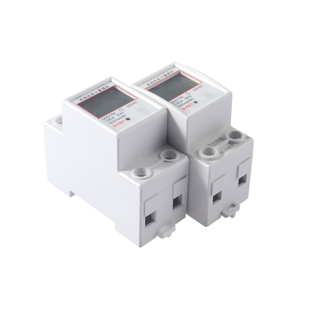 60A Single Phase Two Wire LCD Digital Display Wattmeter Power Consumption Energy Electric Meter 80A AC 230V 50Hz DDS7790