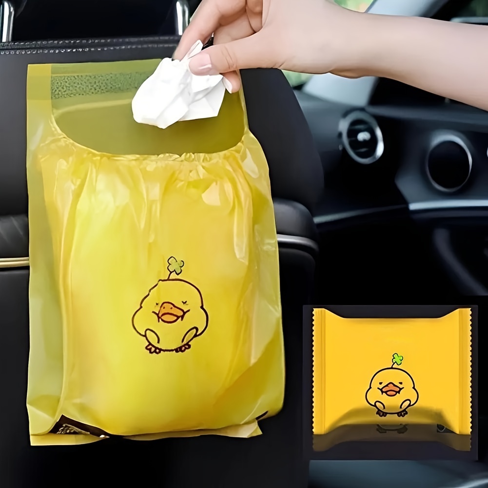 15 stks/pak Zelfklevende Auto Vuilniszak Wegwerp Auto-interieur Opknoping Multifunctionele Schone Zak Kleine Plastic Zak Auto Vuilnisbak: S