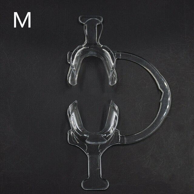 Mond Opener Expander Dental Intraoral Cheek Lip Retractor Orthodontische C Type Met Handvat Autoclaaf Tandheelkunde Materiaal 3/5 Pcs: transparent M