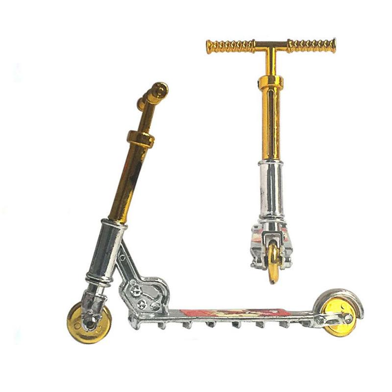Mini simulering tvåhjulig skoter leksak barn pedagogisk leksak finger sparkcykel cykel för barn