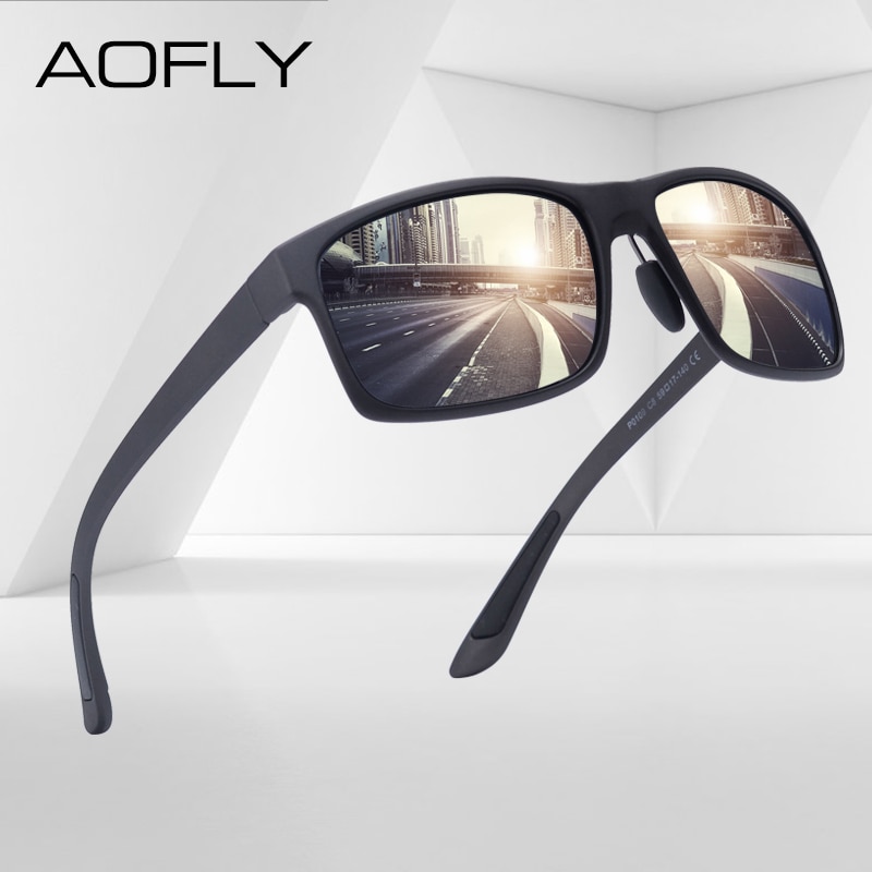 Aofly Brand TR90 Gepolariseerde Zonnebril Mannelijke Bestuurder Tinten Vrouwen Zonnebril Voor Mannen Vierkante Eyewear Zonnebril Heren