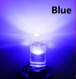 Ampoule LED pour intérieur de voiture T10 W5W 194 12V DC12V, 2/10 pièces, lumière blanche, jaune, rouge, glace, bleu, vert, rose, pour Parking latéral: Blue / 2piece