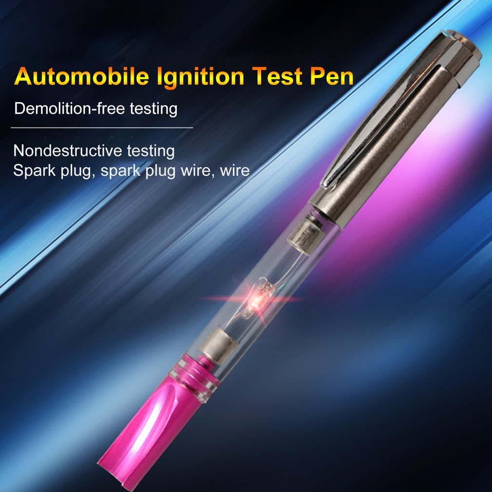 Automotive Ignition Spark Indicator Plug Wire Coil Tester Diagnosis Light Bulb Tool for Car Motorcycle Small Engine