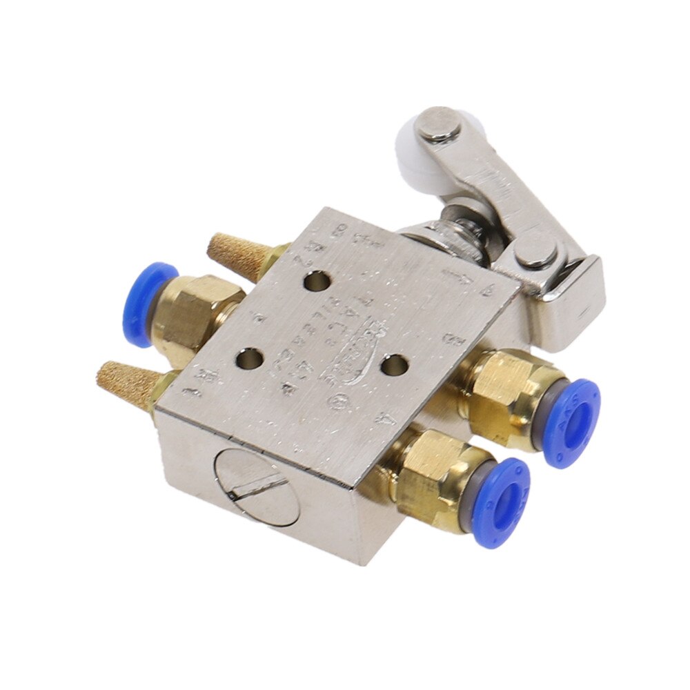 TAC2-41P Exhaust valve 2 Position 5 Way Roller Lever Mechanical Valve Pneumatic valve switch 1/8" Female Thread w Fittings