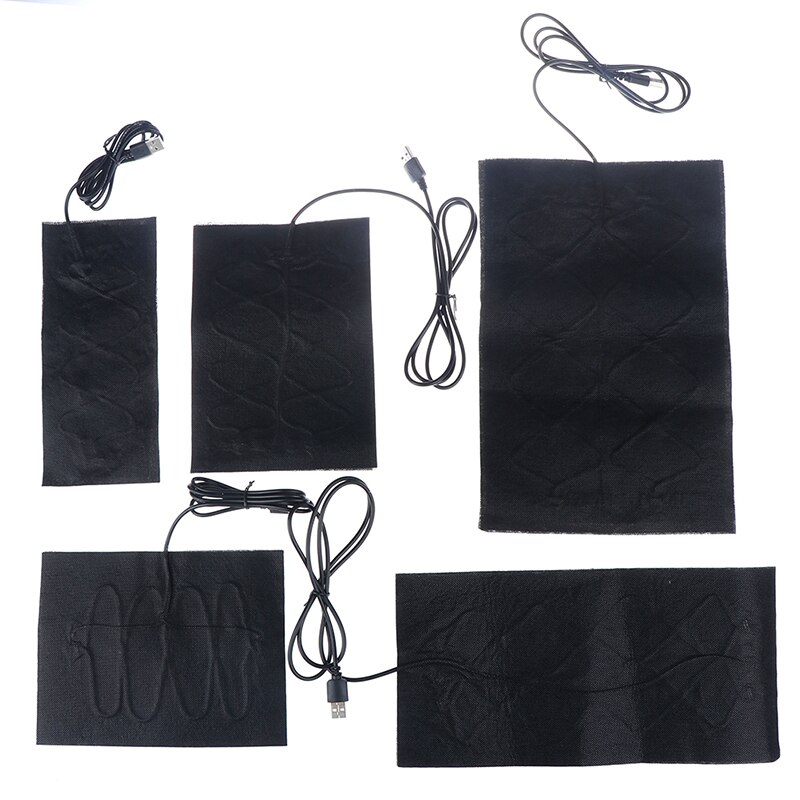 1/4PCS 5V Carbon Fiber Heating Pad Hand Warmer USB Heating Film Electric Winter Infrared Fever Heat Mat