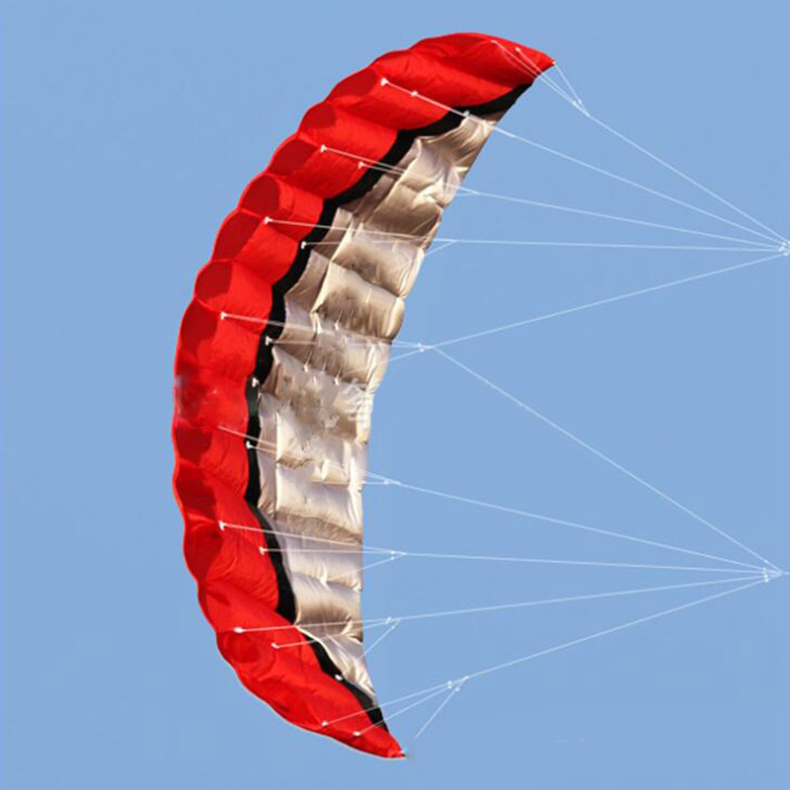Adults Kitesurfing Trainer Kite Wing, Durable Beach Summer Double Lines Trick Kites , Outside Stunt Toys Sport Flying Wing: Red