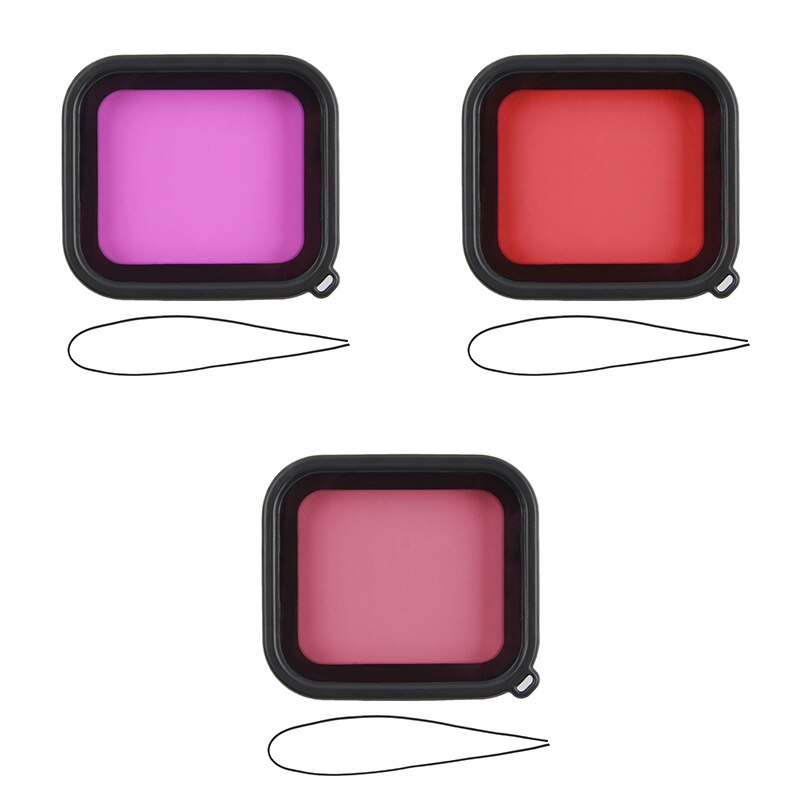 Para GoPro Hero 5 Hero 6 7 accesorios buceo subacuático Filtro de color para objetivos Set para Go Pro HERO5 HERO6 negro Super Suit Housing: Three colors