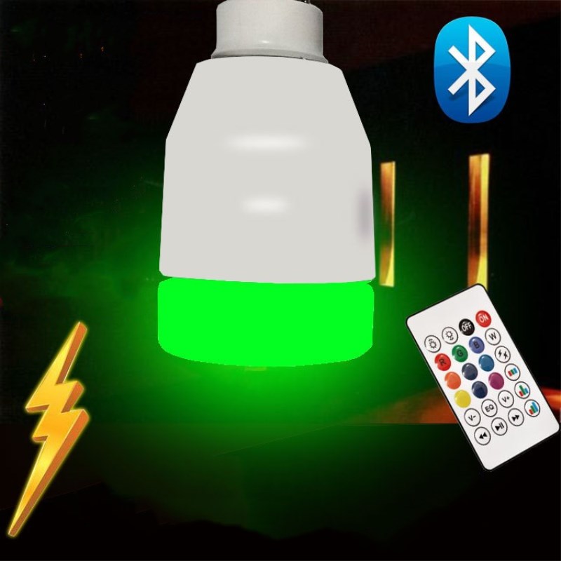 E27 LED Lamp 12 w RGB Bluetooth Speaker Muziek Lamp Lampada Dimbare Draadloze Kleurrijke LED Lamp Licht met 24 Toetsen afstandsbediening