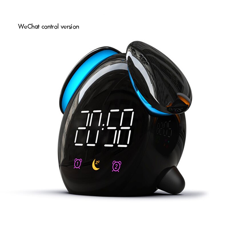Børn vækkeur vågne op digital ur til drenge piger , 7 farver skiftende led lys, app kontrol, med snooze, nat ur: D