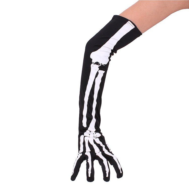 Cosplay costume Halloween skeleton gloves hands long section of bone bones Sleeves