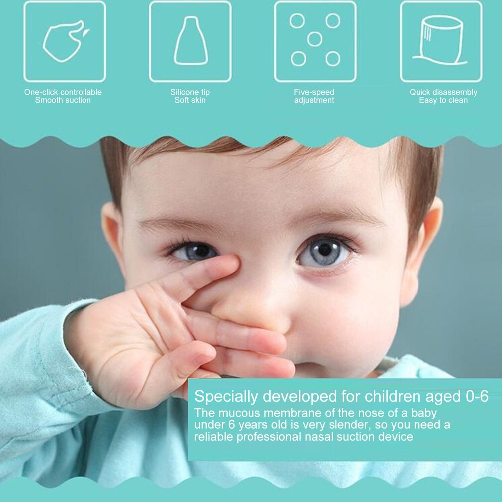 Kid Baby Nasal Aspirator Electric Nose Cleaner Newborn Baby Sucker Cleaner Sniffling Equipment Safe Hygienic Nose Aspirator