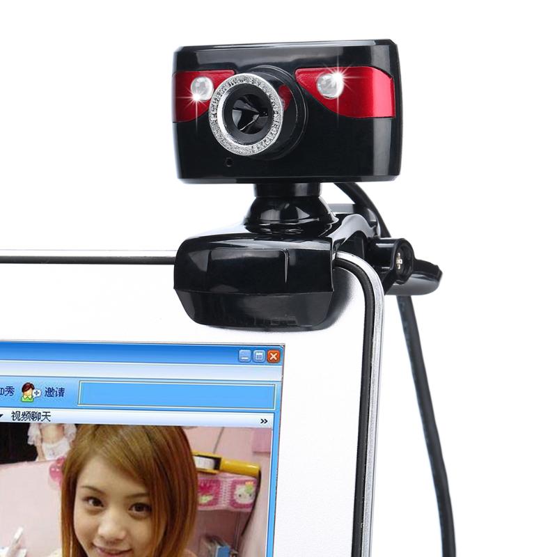 A886 USB 1.3 Megapixel Computer Webcam Camera Rotatable Web Cam with Mic Support Night Vision for PC Android TV