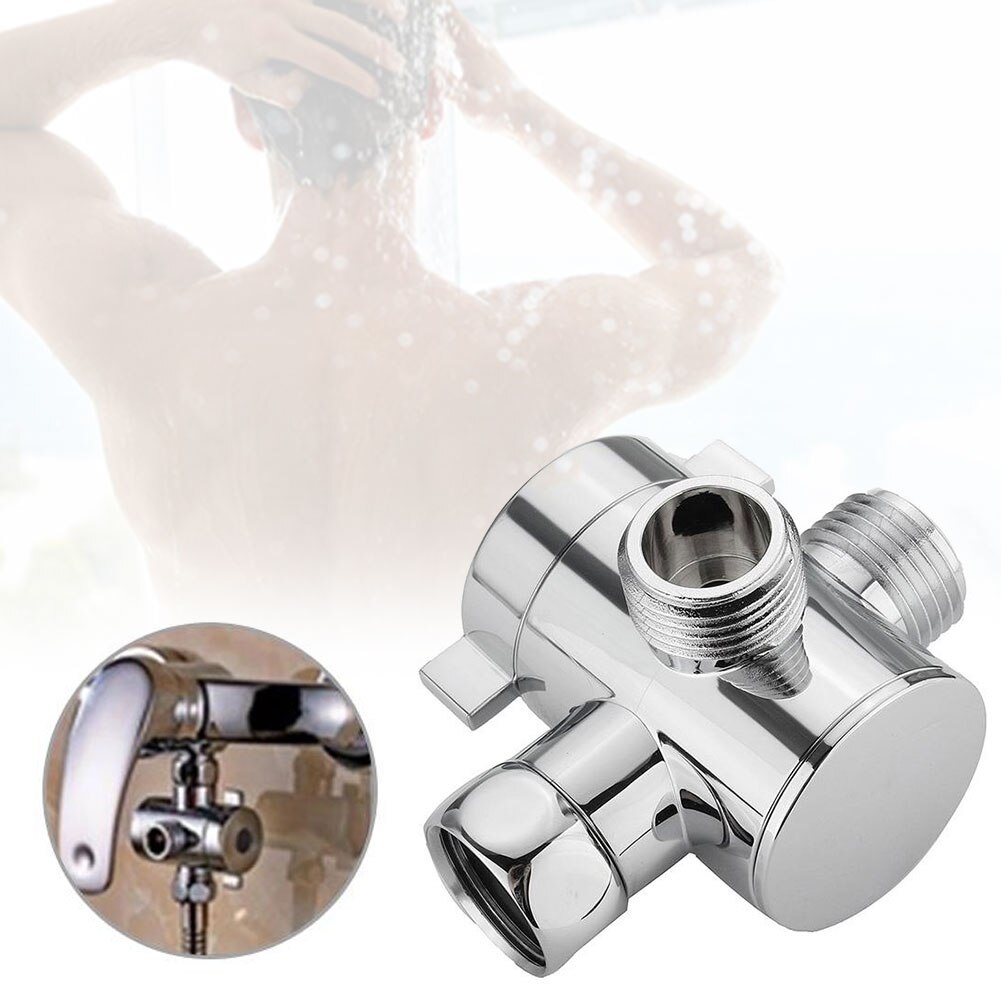 Bidet Bathroom Shower Valve Three-Way ABS Home & Garden Diverter Shower Shunt Water Toilet G1/2" Bath T-Adapter